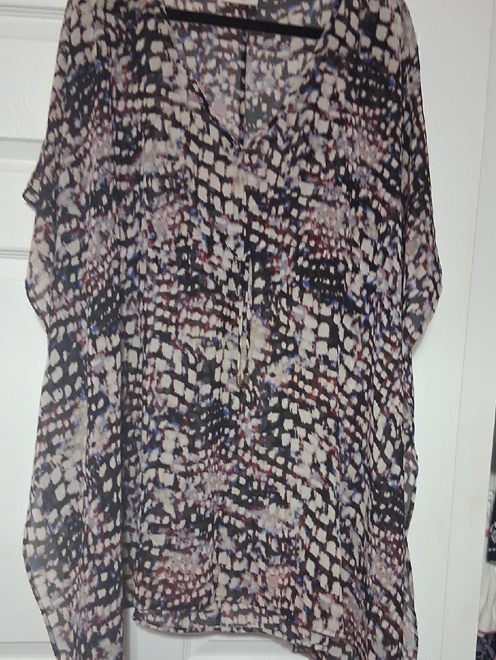 Calvin Klein Abstract Print Swim Cover-Up - Black, White, Blue, Brown